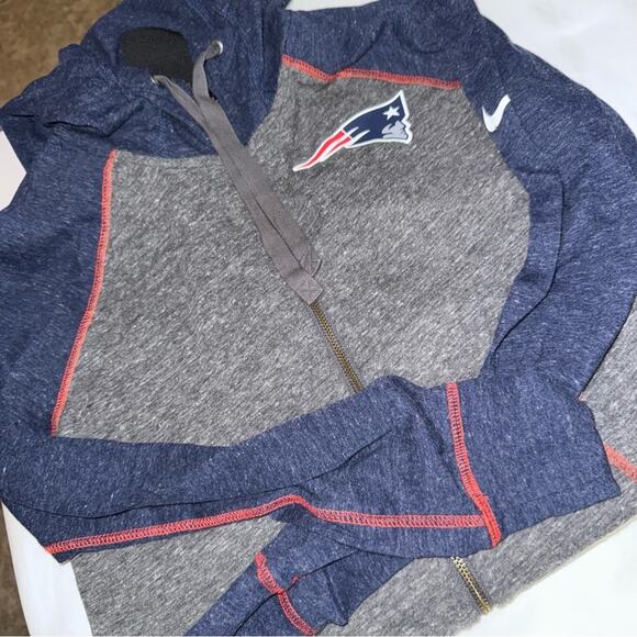 Nike Blue and Gray Patriots Hoodie - Picture 1 of 5